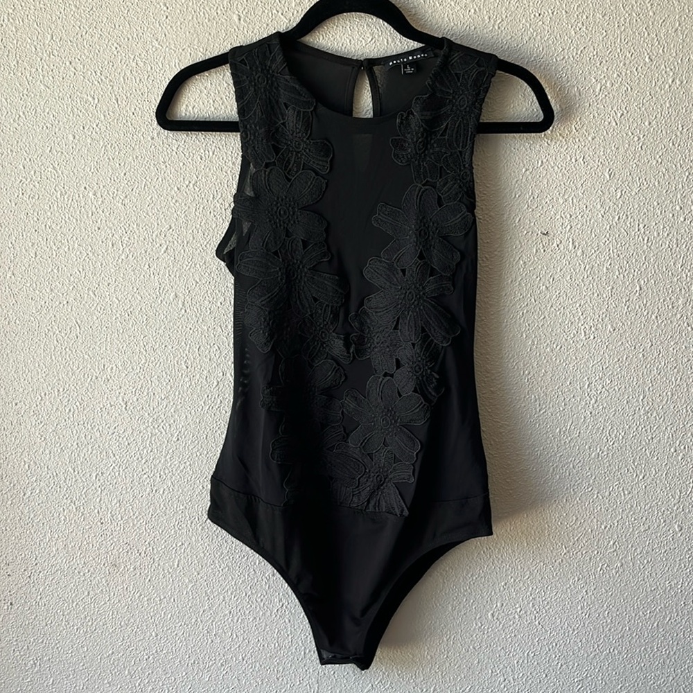 Haute Monde black bodysuit Large